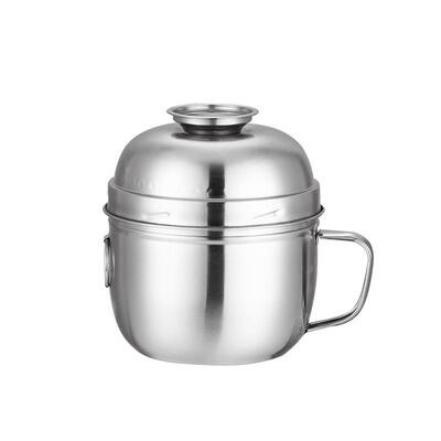 304加厚不锈钢快餐圆形饭缸学生