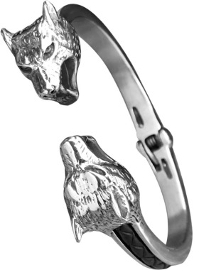 欧美狼头男士钛钢手镯