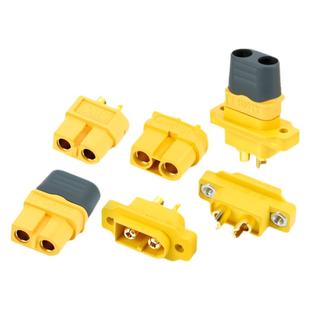 XT60E1-M公头锂电池连接器 XT60U母头航模插头插座接线端子镀金