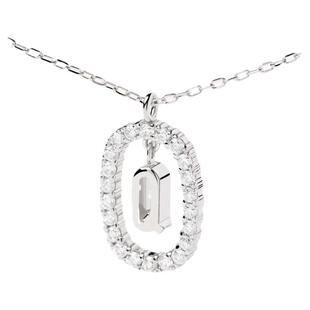 PD英文字母项链女西班牙欧美轻奢小众首饰纯银宝石锁骨链生日礼物