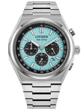 Citizen/西铁城光动能三眼计时舒博钛合金商务男表CA4610-85A/M/Z