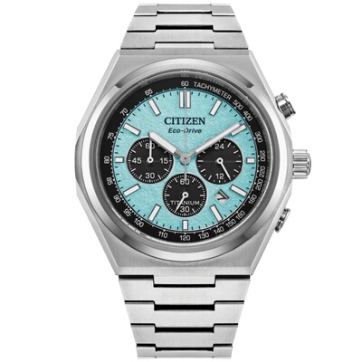 Citizen/西铁城光动能三眼计时舒博钛合金商务男表CA4610-85A/M/Z