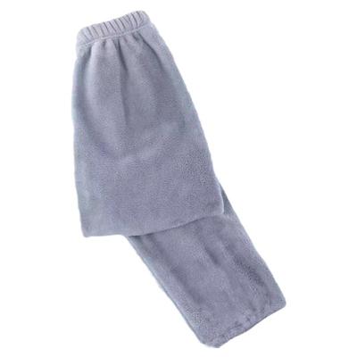 限时抢购纯色暖暖长裤珊瑚绒女厚