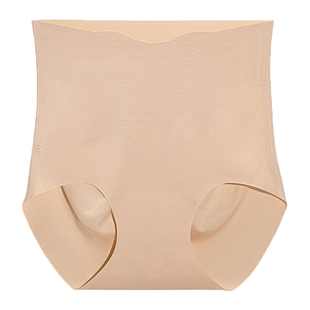 粉底液无痕隐形内裤女瑜伽健身不夹臀高腰7a抗菌蚕丝裆收腹三角裤