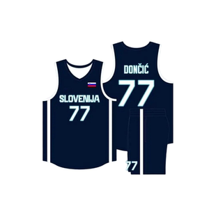 东契奇国家队球衣77号斯洛文尼亚男篮队服团队比赛服套装定制订制