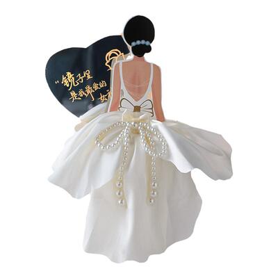 母亲节大裙摆女神背影蛋糕装饰