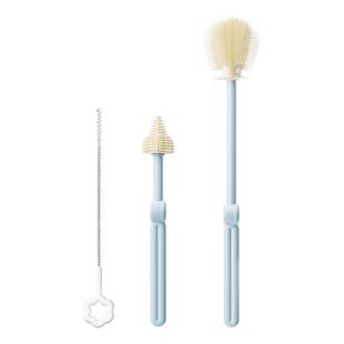 小土豆婴儿专用奶瓶刷宝宝硅胶奶嘴刷吸管刷水杯清洁刷清洗剂套装