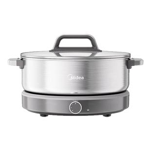 美的全钢速沸电火锅0涂层电煮锅分体式家用多功能电热锅官方新款