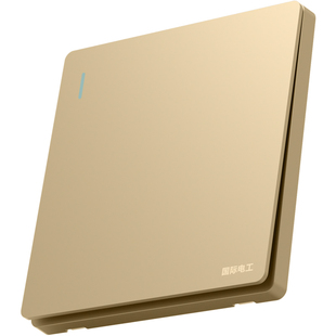 国际电工开关插座家用香槟金86型暗装带5五孔插座面板多孔 开关F1