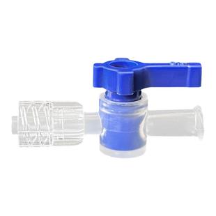 鲁尔塑料二通阀门蓝白旋钮开关胶阀止漏阀旋转阀鲁尔接口小型阀门