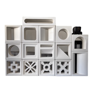 双面水泥空心砖发泡陶瓷隔断墙镂空艺术造型构建砖轻质空心砖隔断