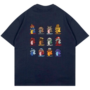 GRAF原创品牌【说唱歌手】BooGhost12个可爱鬼2.0刺绣重磅短袖T恤