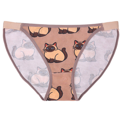 动物印花低腰女士纯棉内裤全包裹