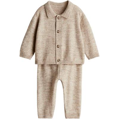 HM童装男婴套装2件式秋季针织套装开衫长裤1252791