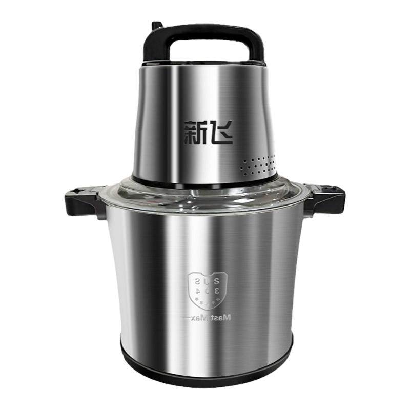 新飞商用电动6L/10L升大容量绞肉机家用肉馅搅拌机不锈钢料理机