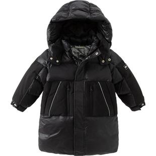 【石墨烯蓄热】戴维贝拉男童长款羽绒服宝宝冬装儿童防水外套童装