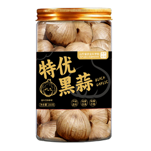 黑蒜独头特级大蒜正宗山东发酵蒜头即食官方旗舰店正品功效与作用