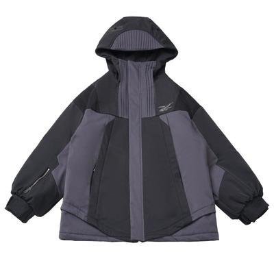 pinksavior【鲸岛】机能深灰拼色虎鲸设计感情侣闺蜜外套防风