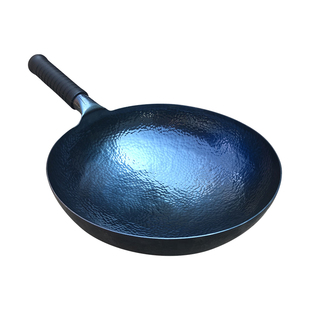 正品章丘手工铁锅官方旗舰店无涂层不粘锅圆底家用老式熟铁炒菜锅