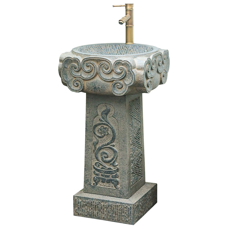陋石坊阳台庭院装饰立柱盆