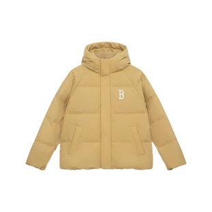 MLB官方秋冬新款男女情侣学院风保暖运动外套女款连帽羽绒服DJV03