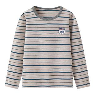 英博伦儿童内衣纯棉莱卡棉毛衫男童睡衣秋冬单衣大童秋衣单件上衣