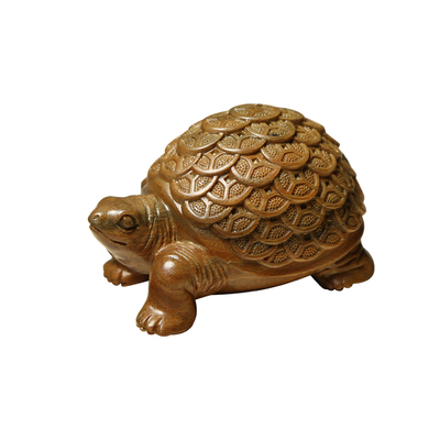 金钱龟木质汽车摆件富甲一方绿檀
