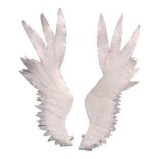 cos白鹤美子羽毛绢纱发夹翅膀气质后压立体对夹发饰汉服发夹配饰