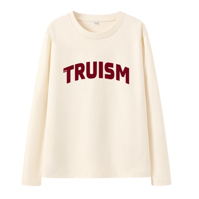 班尼路纯棉圆领宽松大码长袖t恤