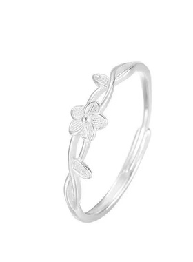 藤蔓花朵戒指女小众设计轻奢精致