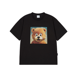 ADLV珠宝AC熊娃娃脸印花短袖2026年新款休闲T恤男女通用同款上衣