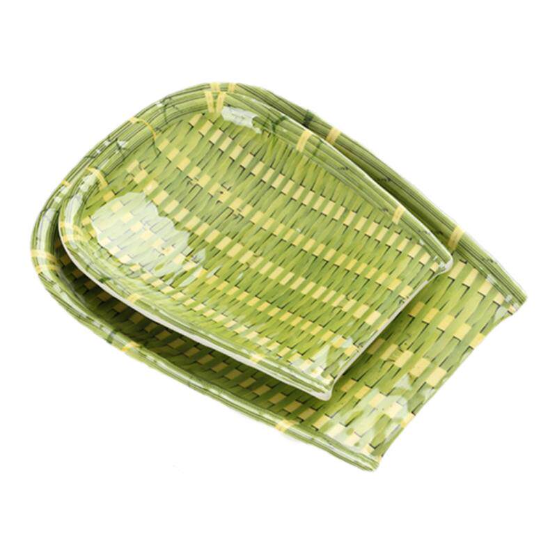 加厚密胺塑料簸箕油炸仿竹编