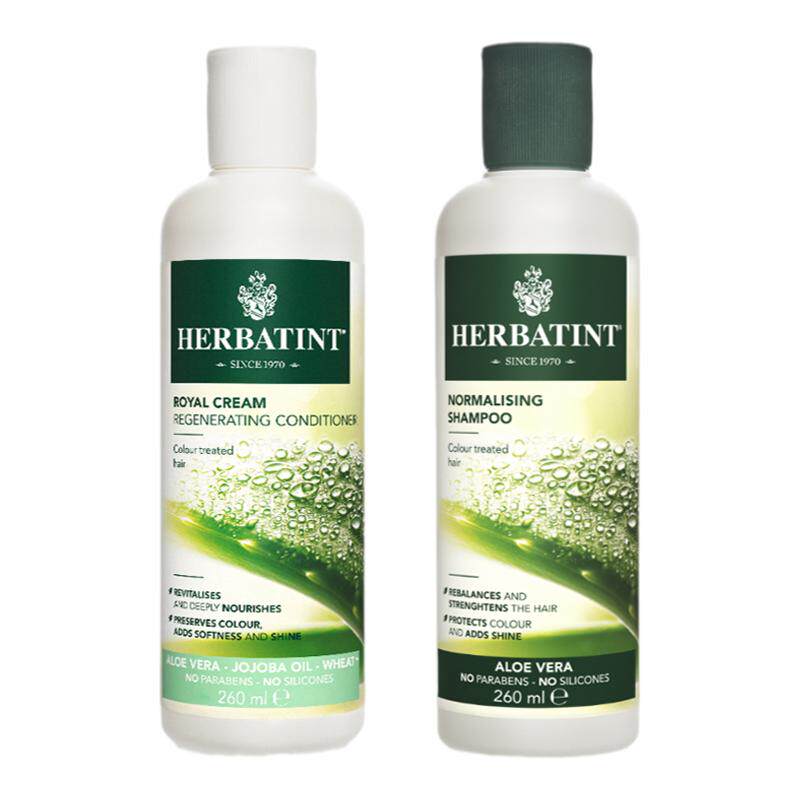 Herbatint荷碧汀洗发水液护发素套装固色锁色染后修护理滋养护