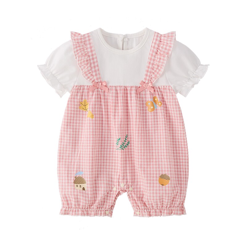 jellybaby女童夏季假两件爬服