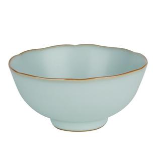 不开片汝窑饭碗餐具套装家用景德镇陶瓷复古汝瓷高颜值青瓷礼盒装