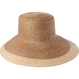 【38焕新周】Eugenia Kim 女拼接编织草海岛度假遮阳帽