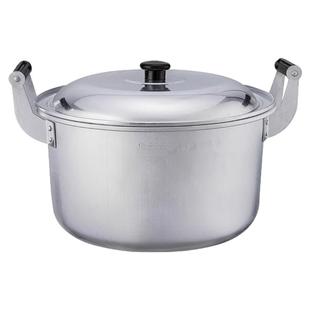 铝制深汤锅特厚中尾铝锅家用料理锅双耳煮面锅带盖深型铝炖锅火锅