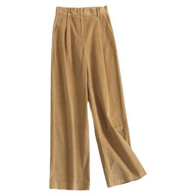 口袋宽松直筒裤女裤阔腿休闲裤