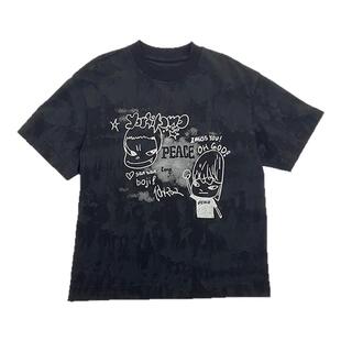 edo一度童装2025夏季新款男女童时尚运动短袖T恤儿童户外休闲上衣