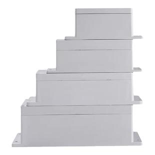 带耳塑料防水盒电源分线盒户外防水接线盒仪表监控安防外壳电气盒