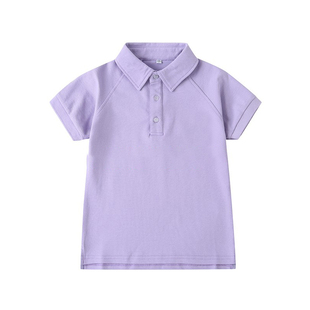 伊顿校服同款男童女童夏装丁香紫色短袖儿童T恤12t001 12T256惠调