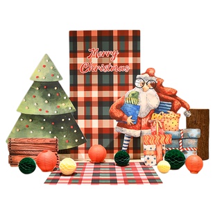 圣诞节场景布置气球装饰节日氛围用品拱门商场门店小学KT板背景墙