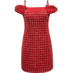 【ONLY奥莱】秋冬气质辣妹修身短款A字吊带连衣裙女