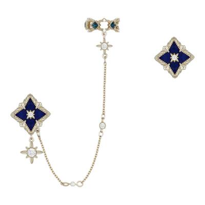 Riotlily/艾特里里星落蓓蕾系列耳环不对称设计方钠石出游季礼物