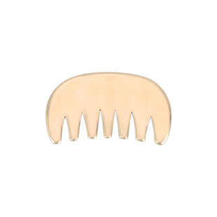 纯黄铜刮痧板正品纯铜家用头部经络刷全身按摩通用黄铜7齿经络梳