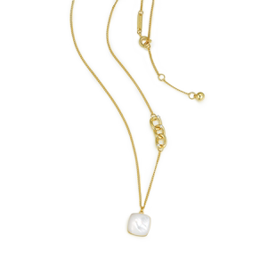 Miss Queeny奎妮小姐|方糖天然母贝吊坠项链古巴链通勤简约气质