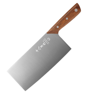 十八子作菜刀厨师专用加宽加大切片刀家用厨房不锈钢锋利中式刀具