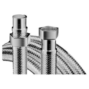 六分进水管软管热水器不锈钢6分25mm编织智能马桶粗大管径家用4分