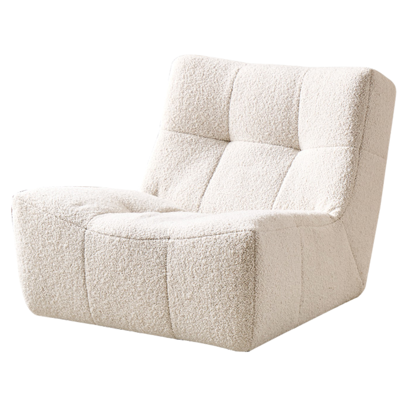 爱依瑞斯现代简约布艺功能单椅客厅阳台休闲棉花糖单椅可旋转32