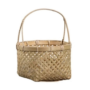 迷你小竹篮筐手提竹编篮子编织收纳花筐手工竹制品镂空小号装饰篮